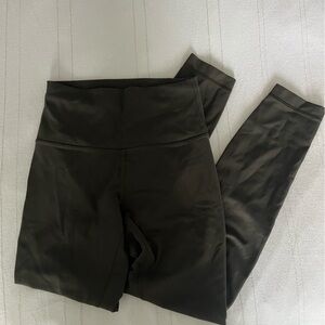 Lululemon Dark Olive Wunder Train Leggings